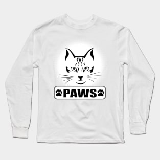 Paws tee design birthday gift graphic Long Sleeve T-Shirt